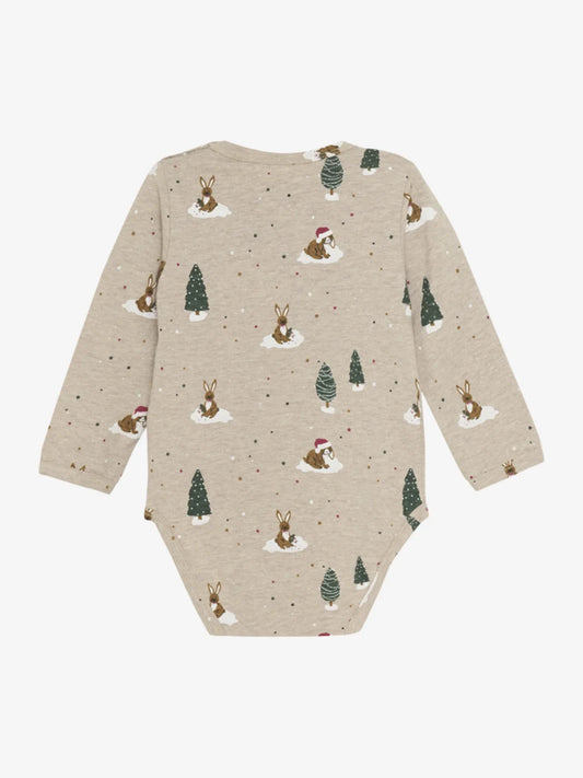Minymo Body Langarm mit Weihnachtsmotiv