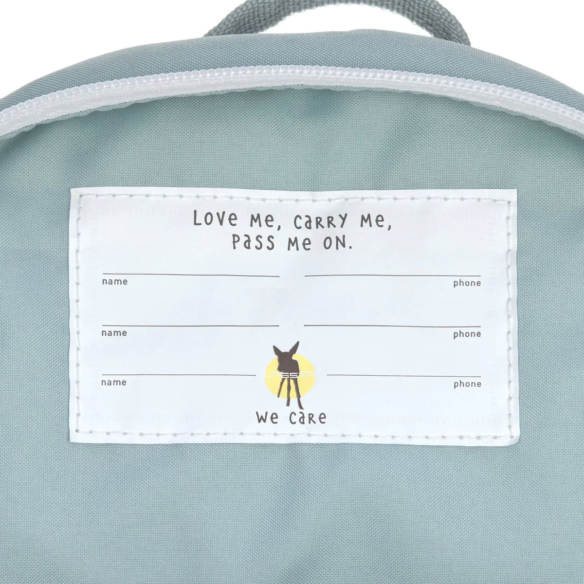 Lässig Kindergartenrucksack Tiny - Pinguin, Hellblau