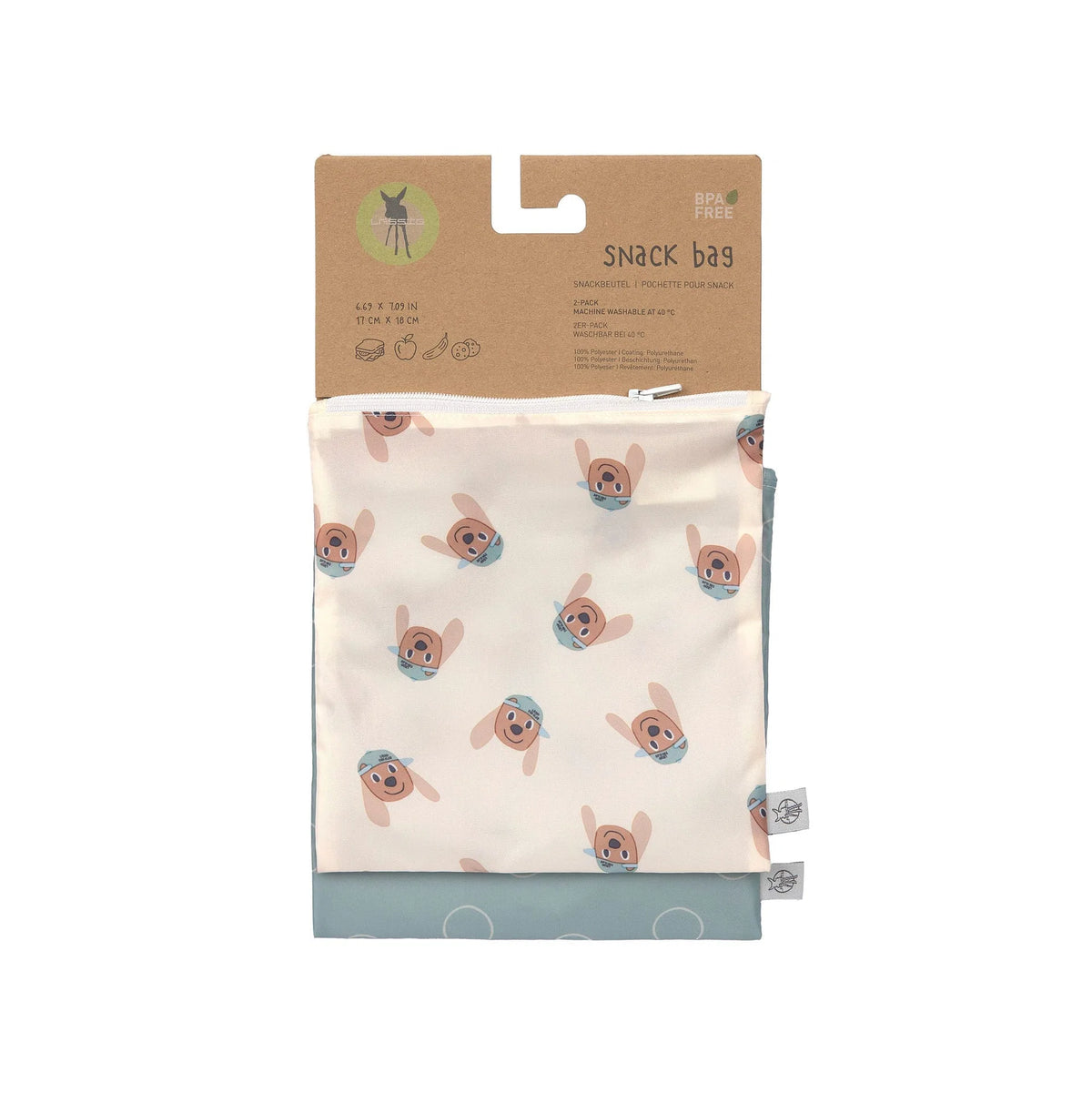 Lässig Frühstücksbeutel (2 Stk) - Snack Bag, Tiny Team, Hund