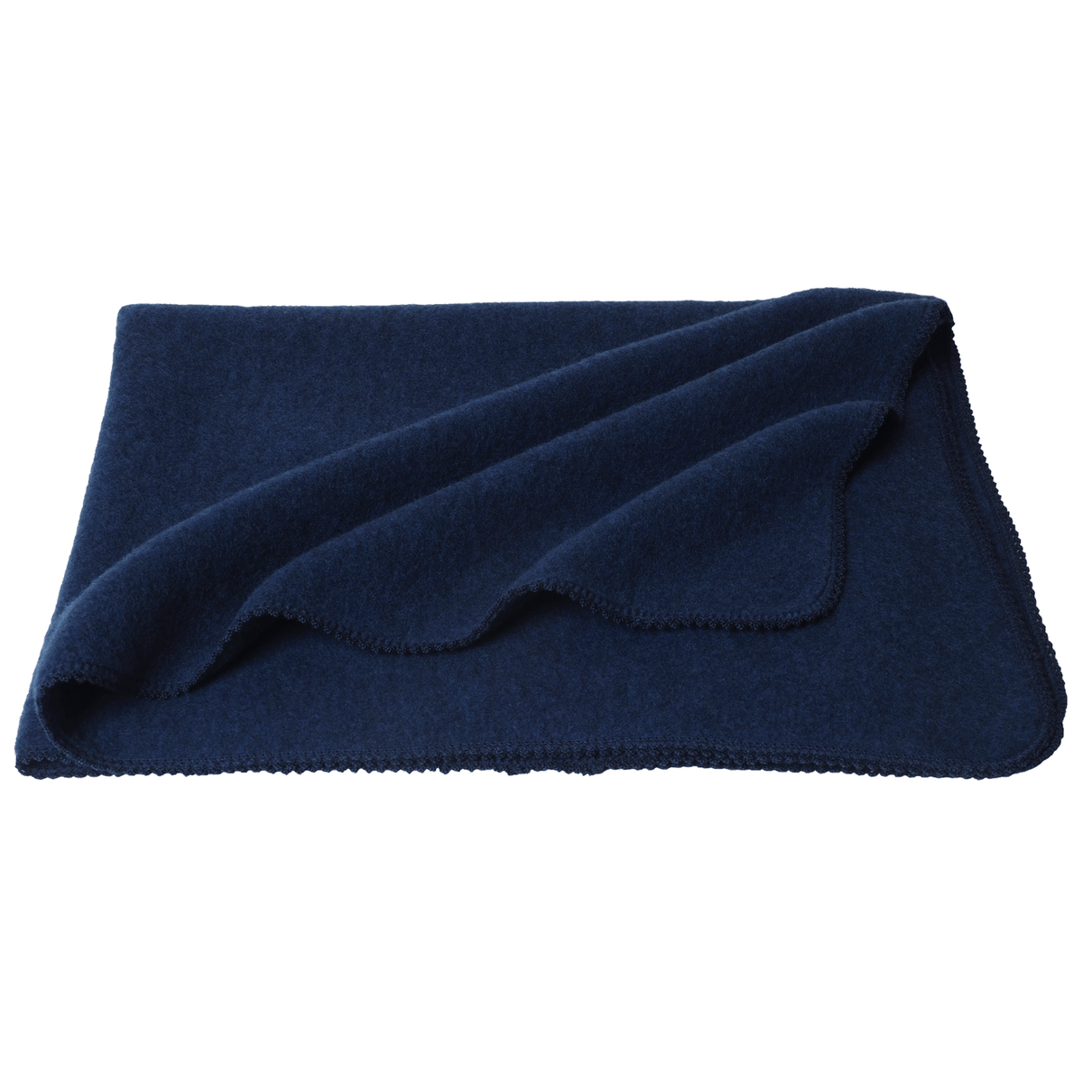 Reiff Strick Fleecewickeltuch Marine aus Merino-Schurwolle