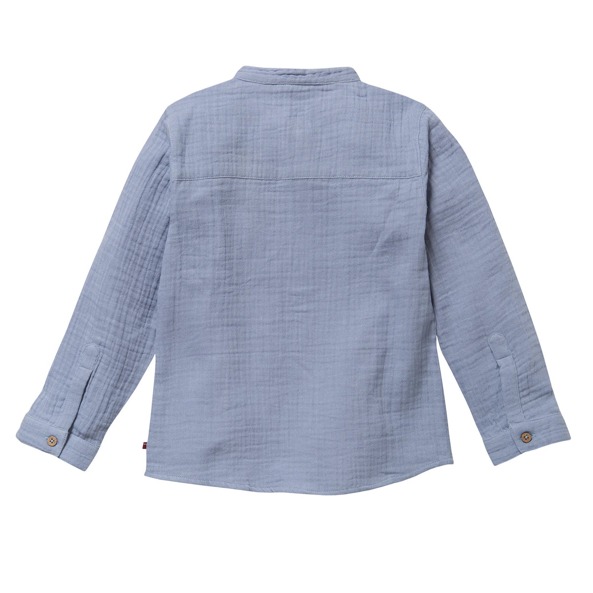 People Wear Organic Langarm-Hemd Blau GOTS