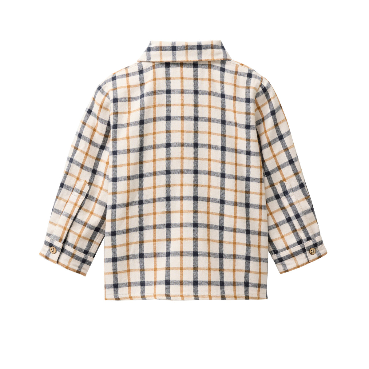 People Wear Organic Flanell Hemd in beige kariert aus Bio-Baumwolle GOTS