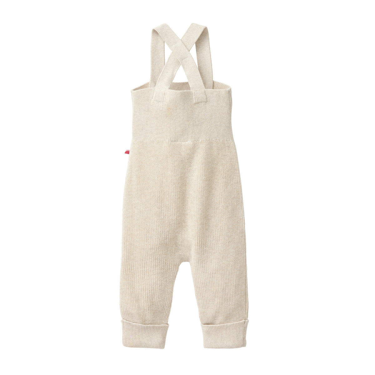 People Wear Organic Strick Latzhose in beige uni