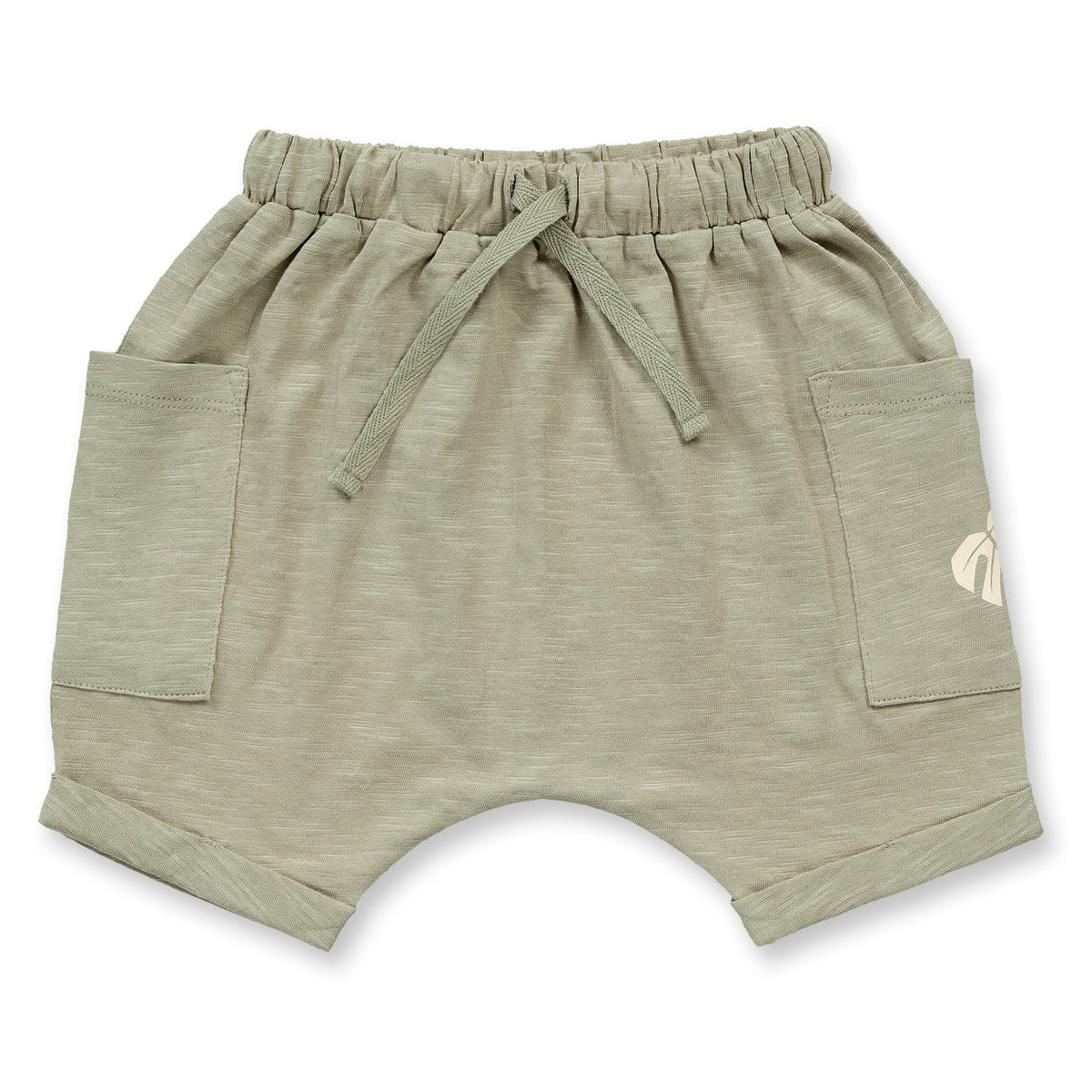 Sense organics Babyshorts mit Blätter-Druck, Modell MAGESH, GOTS