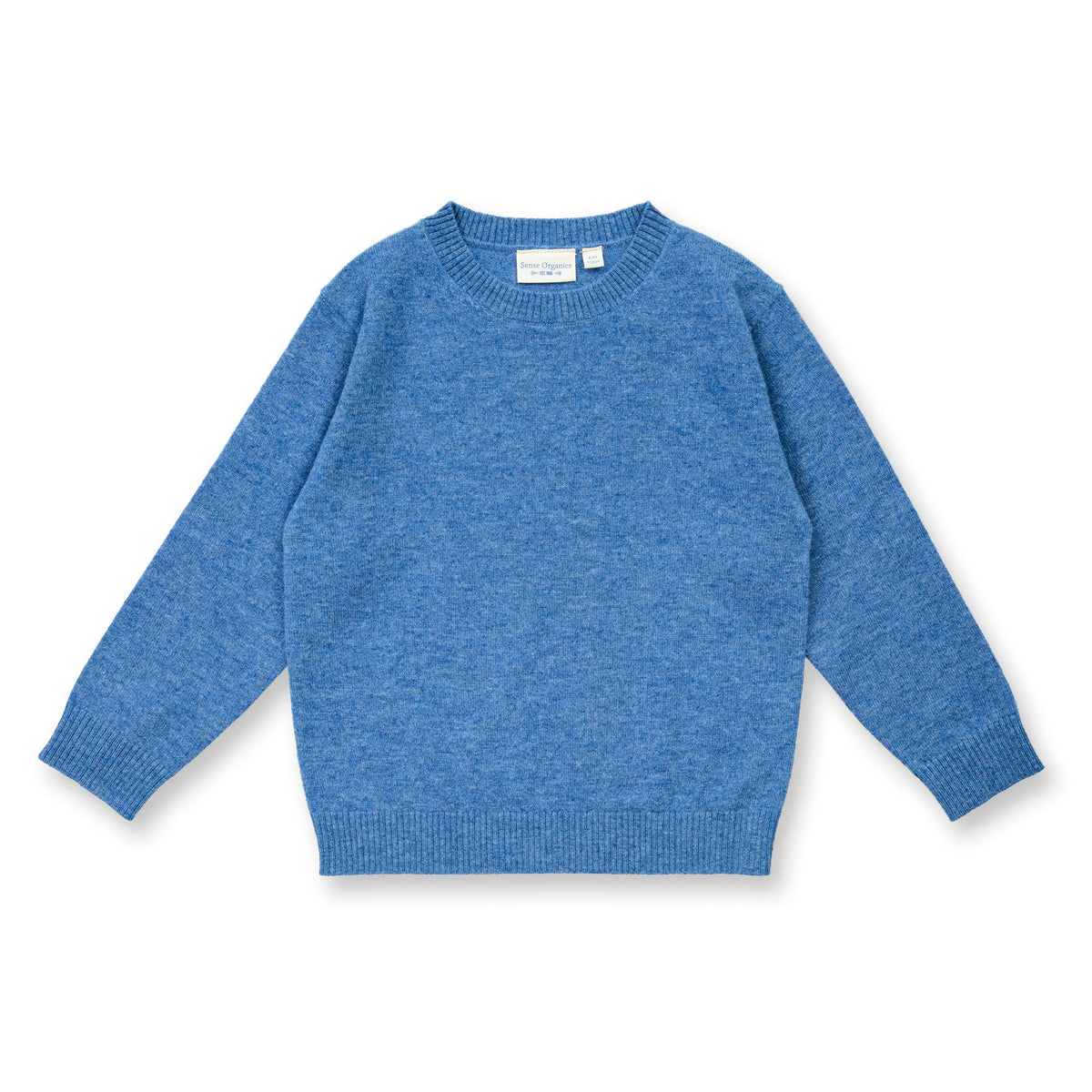 Sense Organics Kinder Strickpullover aus Merinowolle in Denimblau, Modell IKE, GOTS