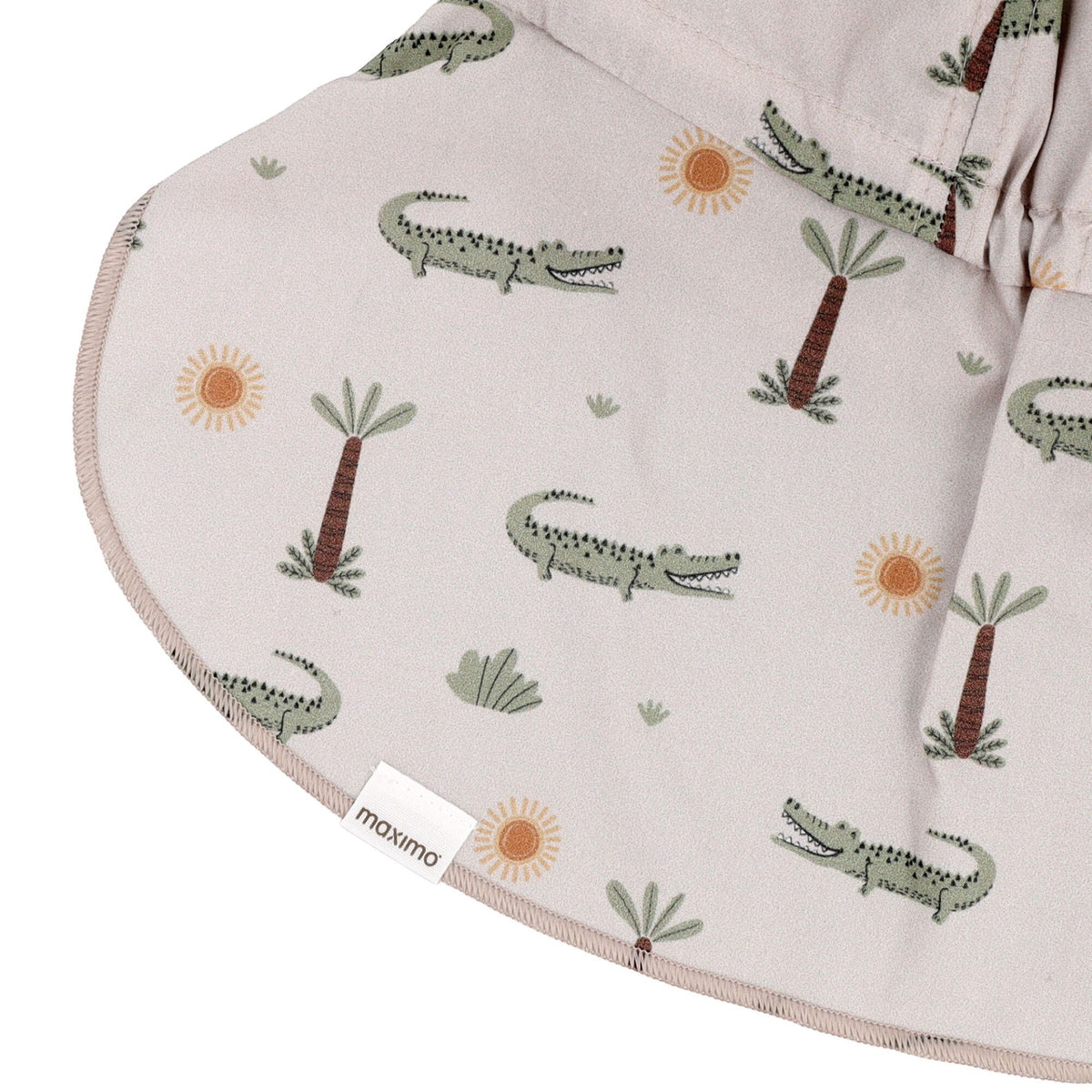 maximo MINI BOY-Schildmütze, Nackenschutz, Bindeband mit Krokodil-Print