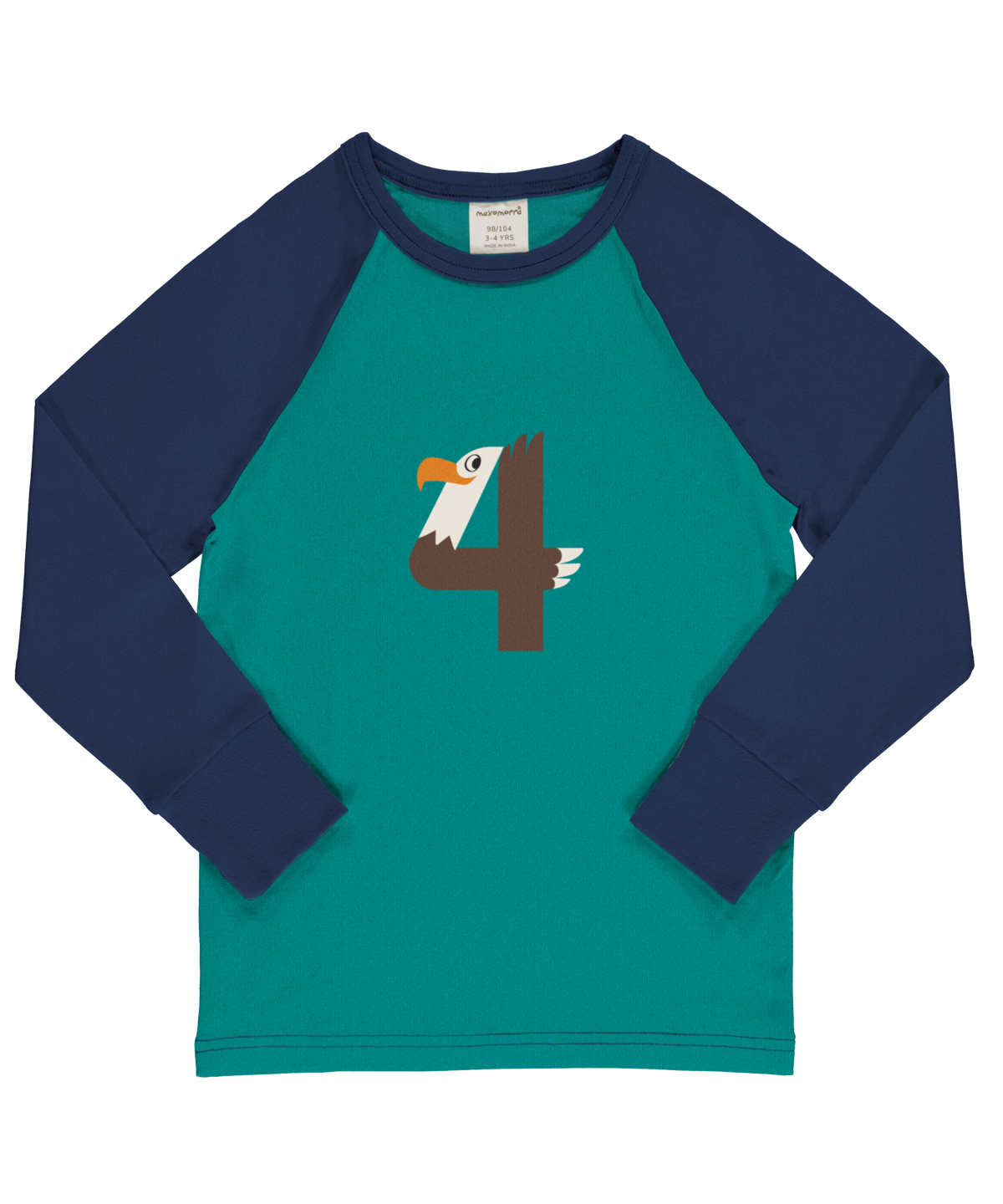 Maxomorra Langarmshirt Raglanärmel 4 Jahre GOTS