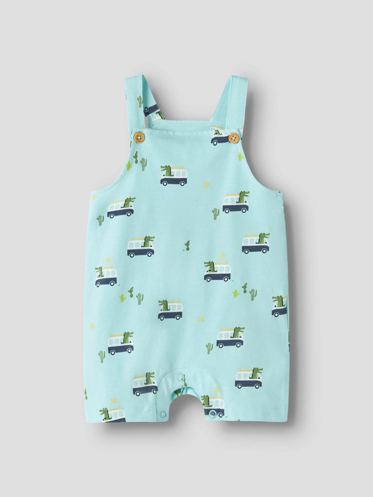 Name it Kurze Latzhose mit Alloverprint aus Bio-Baumwolle