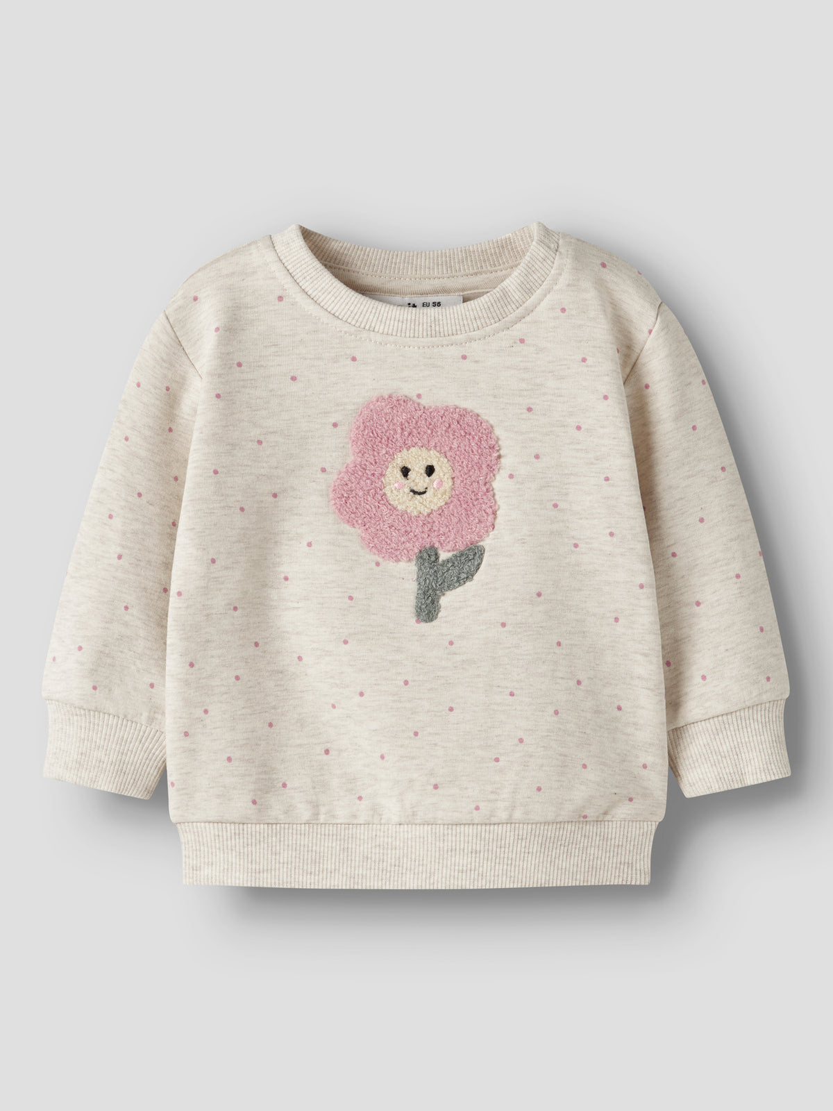 Name it Sweatshirt mit applizierter Blume aus Bio-Baumwolle