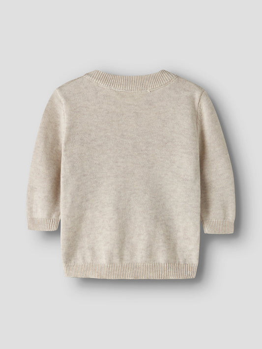 Name it Strickpullover mit Kuh aus Bio-Baumwolle