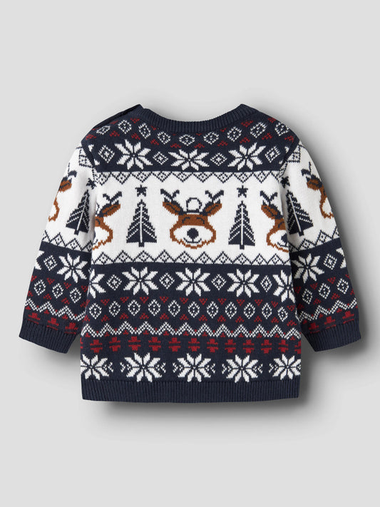 Name it Weihnachtspullover Baby aus Bio-Baumwolle