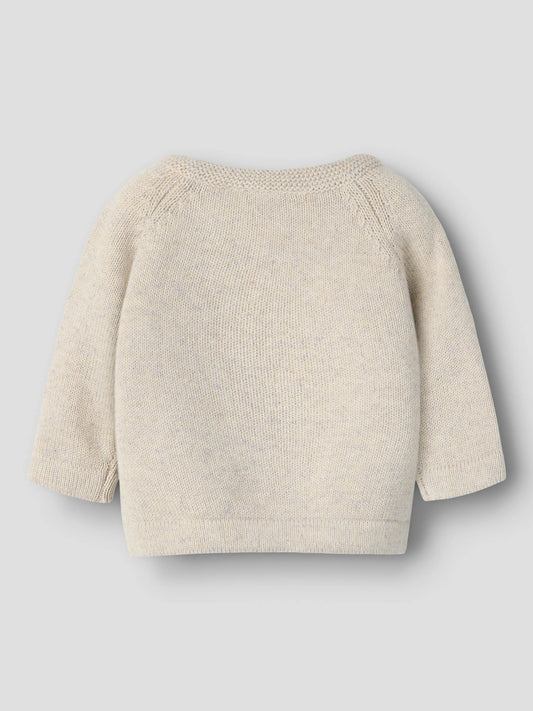 Name it Strickpullover Forana mit Tiergesicht aus Bio-Baumwolle