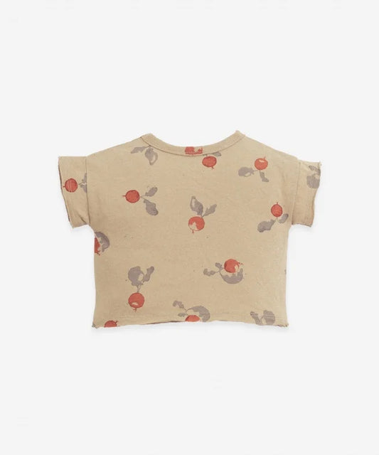Printed Jersey T-Shirt mit Radieschen von PLAY UP