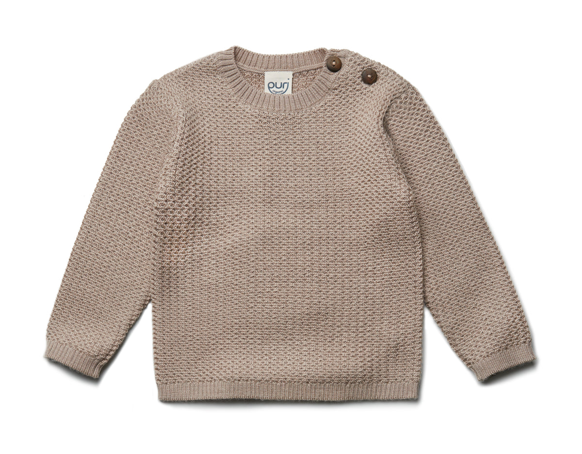Puri Strickpullover Struktur aus Merinowolle