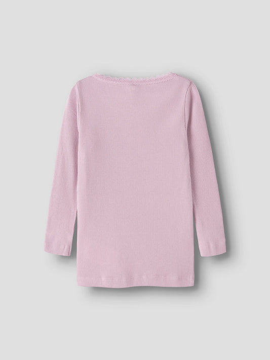 Name it Langarmshirt Basic mit Spitze
