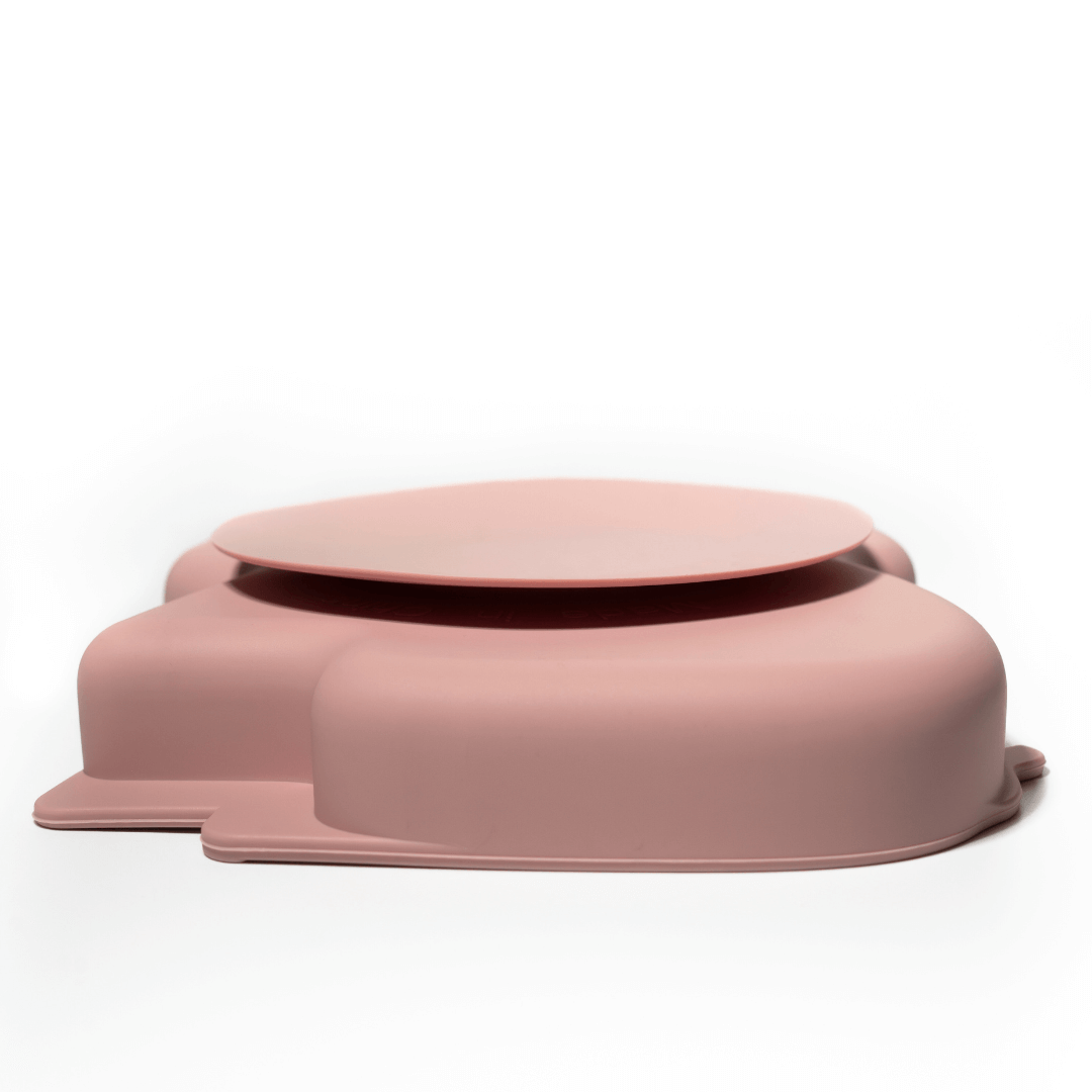 Mabebi Teller mit Saugnapf Elefant Pink