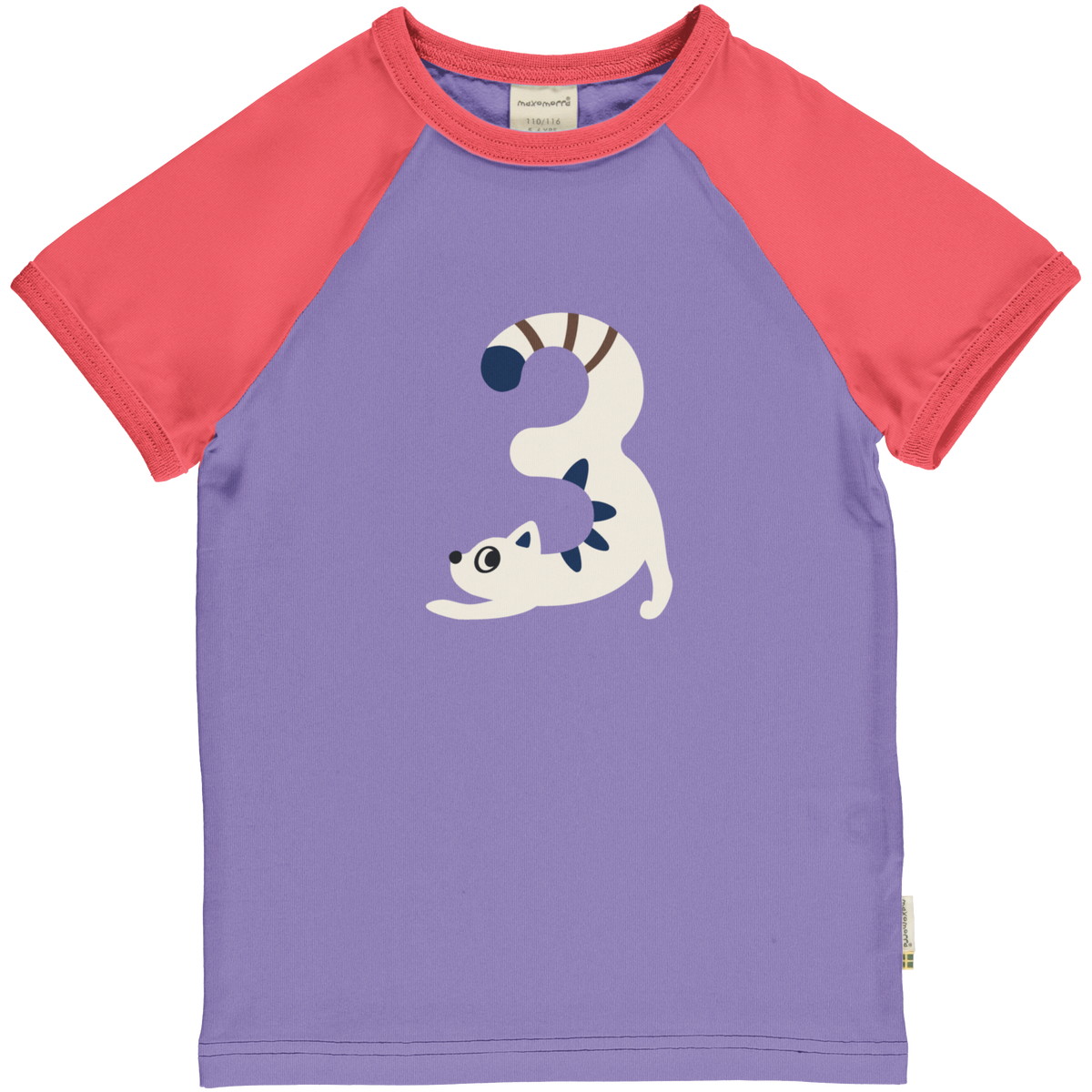 Maxomorra T-Shirt Raglan 3 Jahre GOTS
