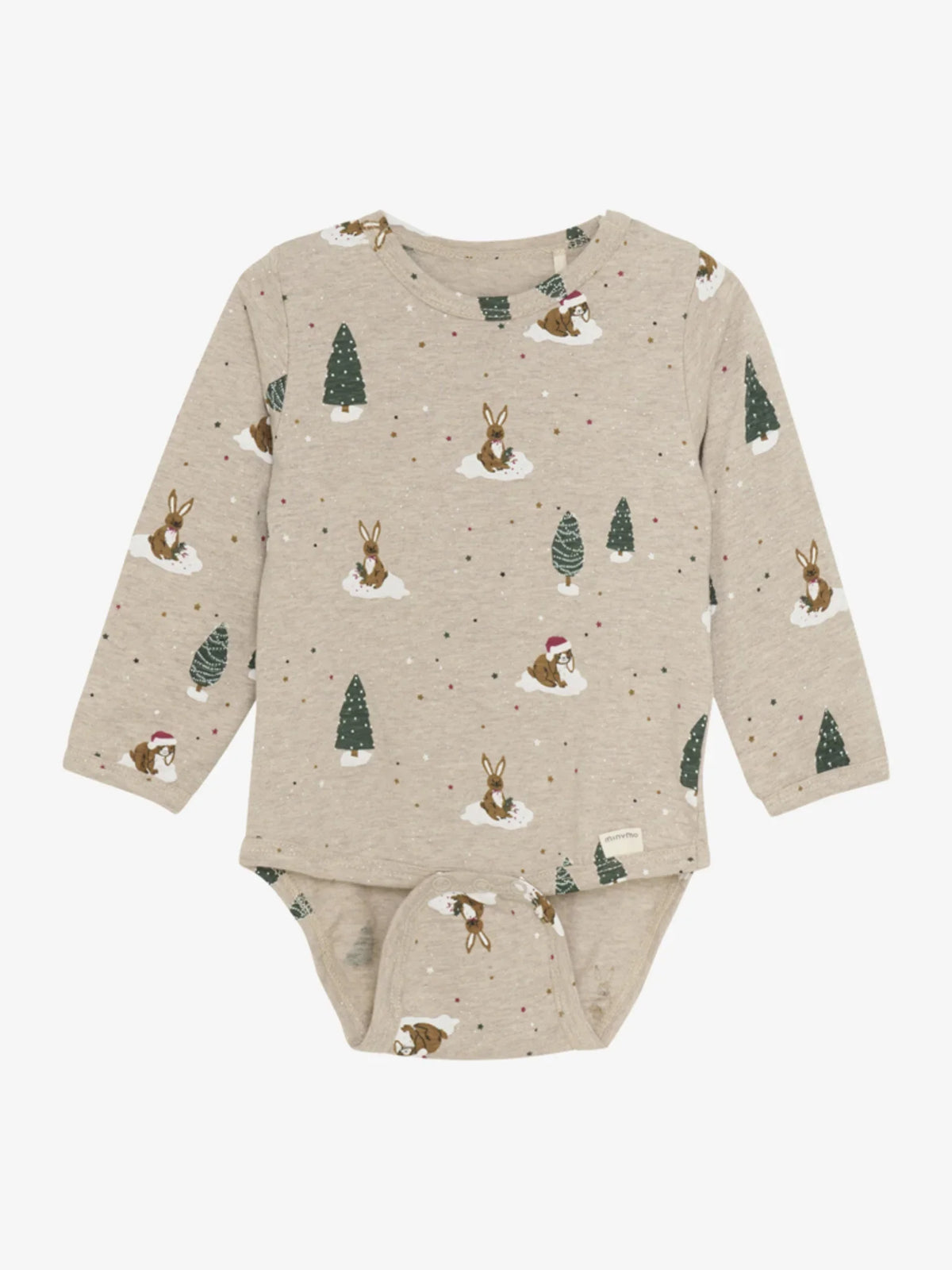 Minymo Body Langarm mit Weihnachtsmotiv