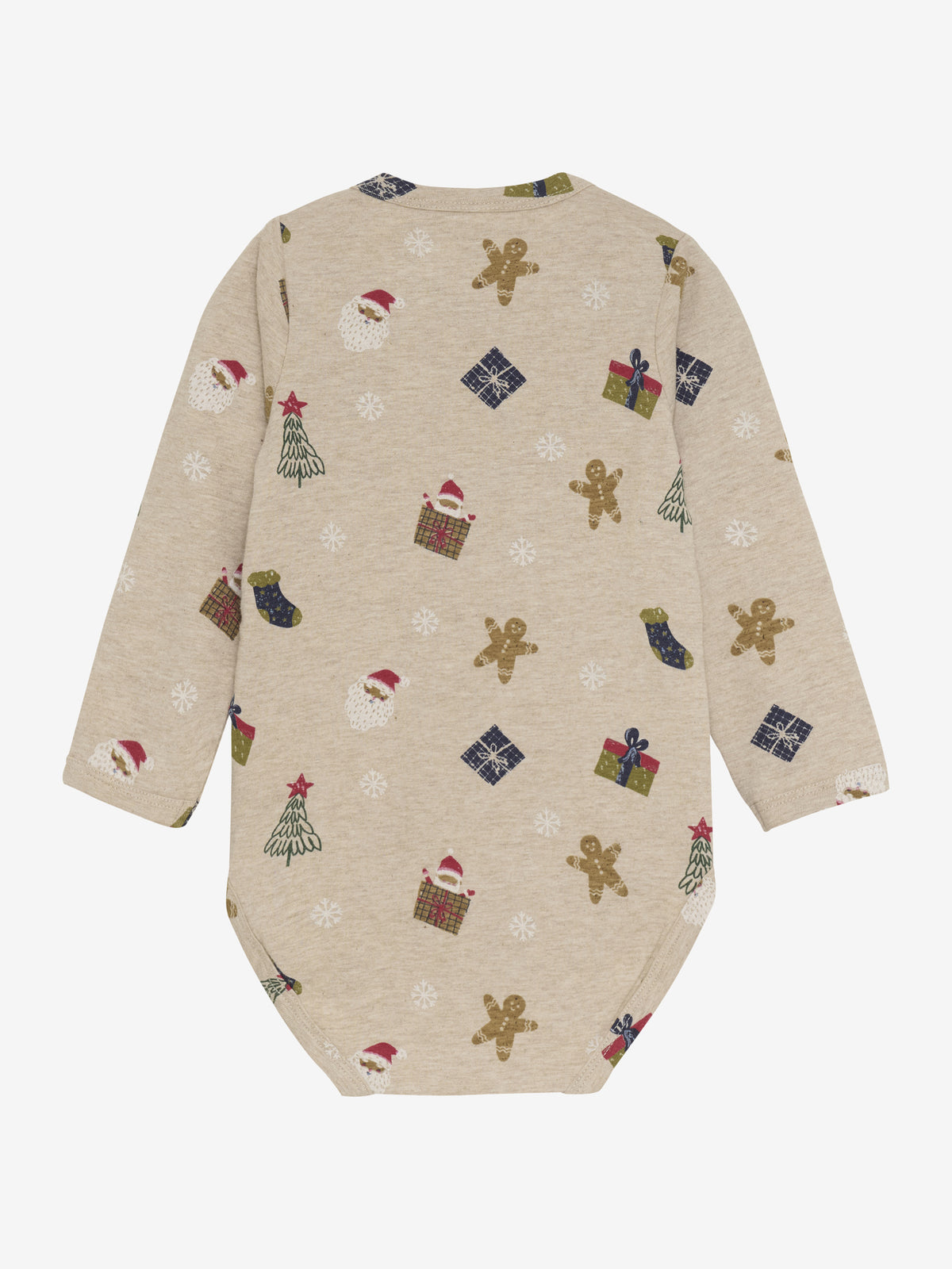 Minymo Langarmbody mit weihnachtlichem Print