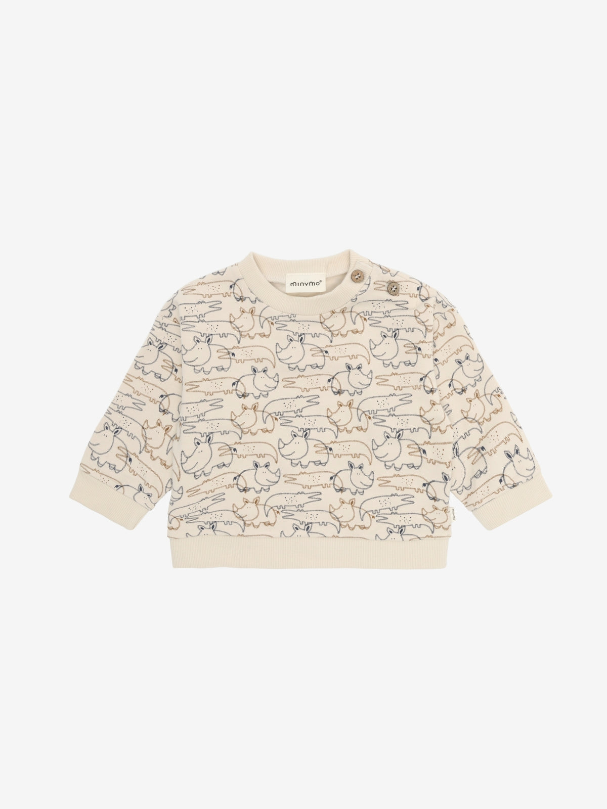 Minymo Sweatshirt mit tierischem Alloverprint