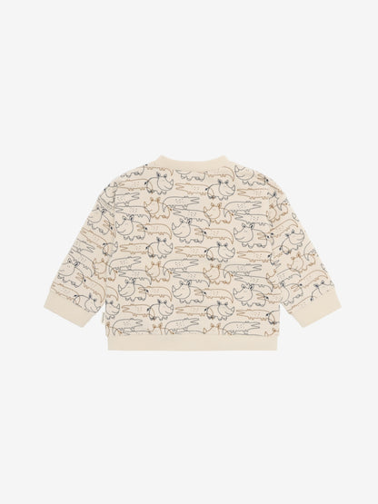 Minymo Sweatshirt mit tierischem Alloverprint