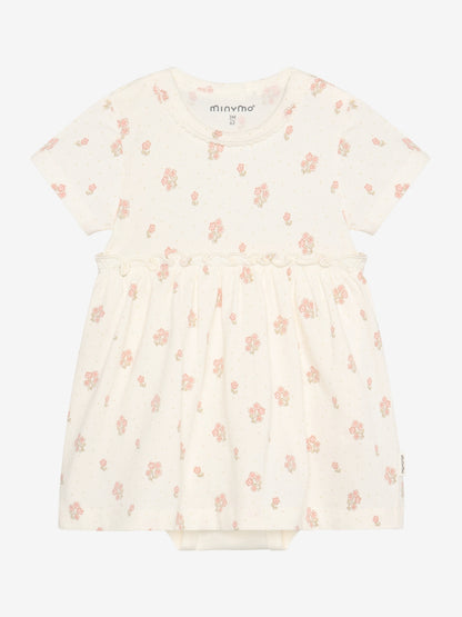 Minymo Bodykleid mit Blümchenprint GOTS
