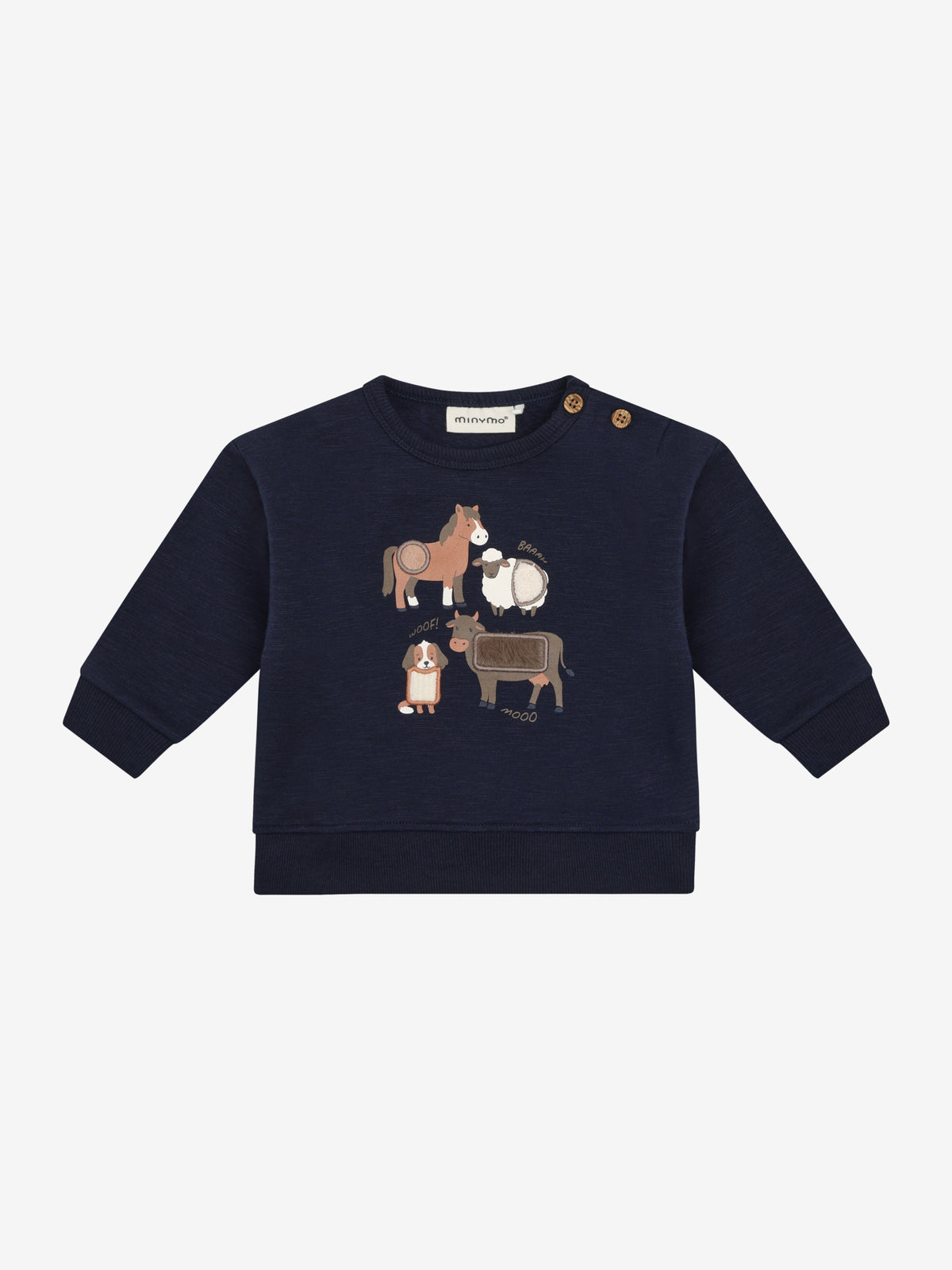 Minymo Sweatshirt mit Tierapplikation