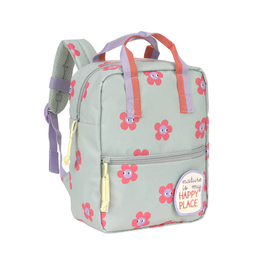 Lässig Kindergartenrucksack Square - Happy Trails, Blume