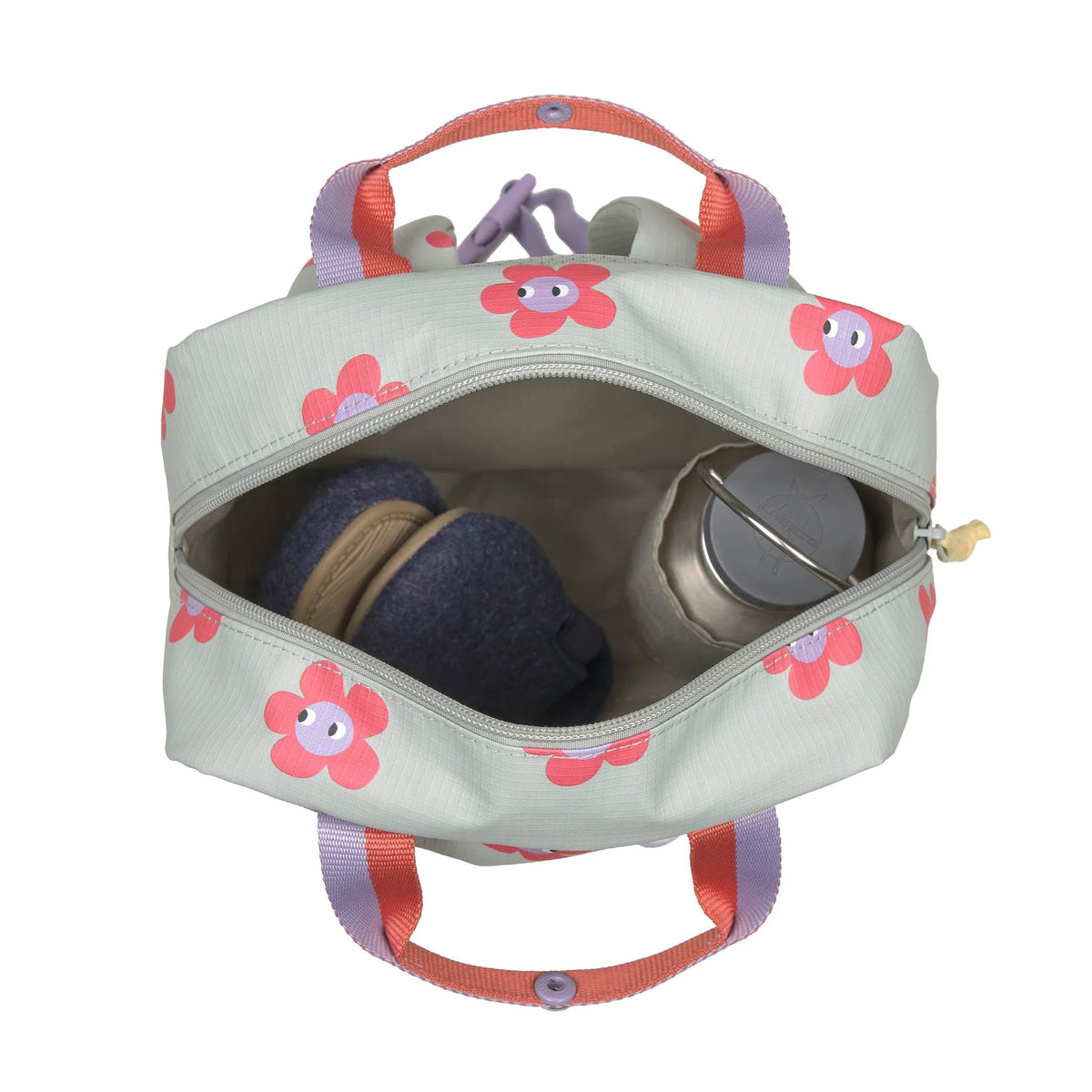 Lässig Kindergartenrucksack Square - Happy Trails, Blume