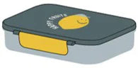 Lässig Brotdose Kinder - Bento Lunchbox Happy Fruits Lemon