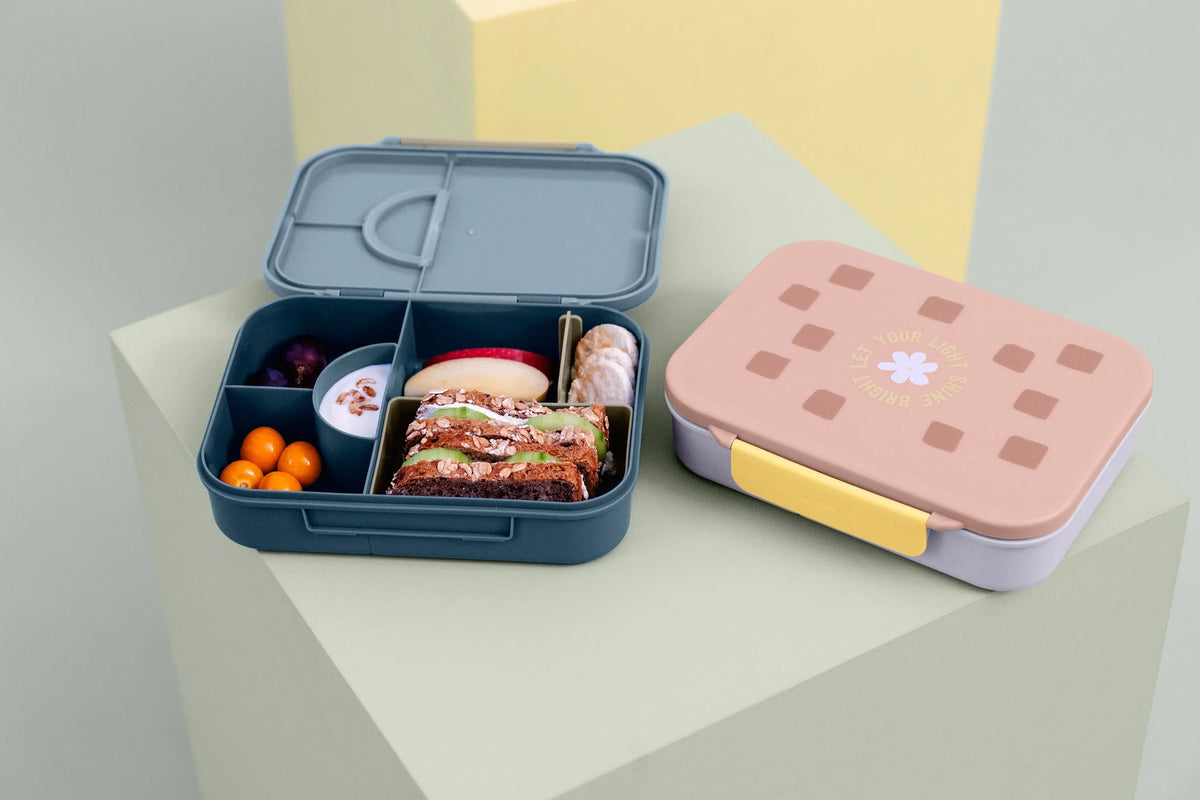 Lässig Brotdose Kinder - Bento Lunchbox, Pattern Party Blau