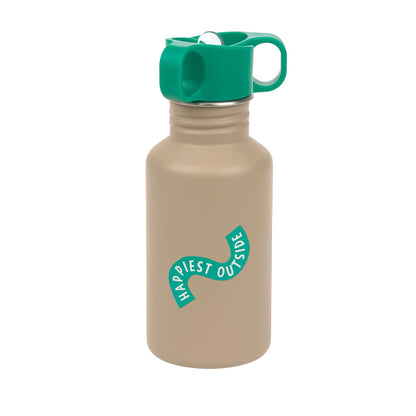 Lässig Edelstahl Kinder Trinkflasche 500 ml - Happy Trails, Frosch