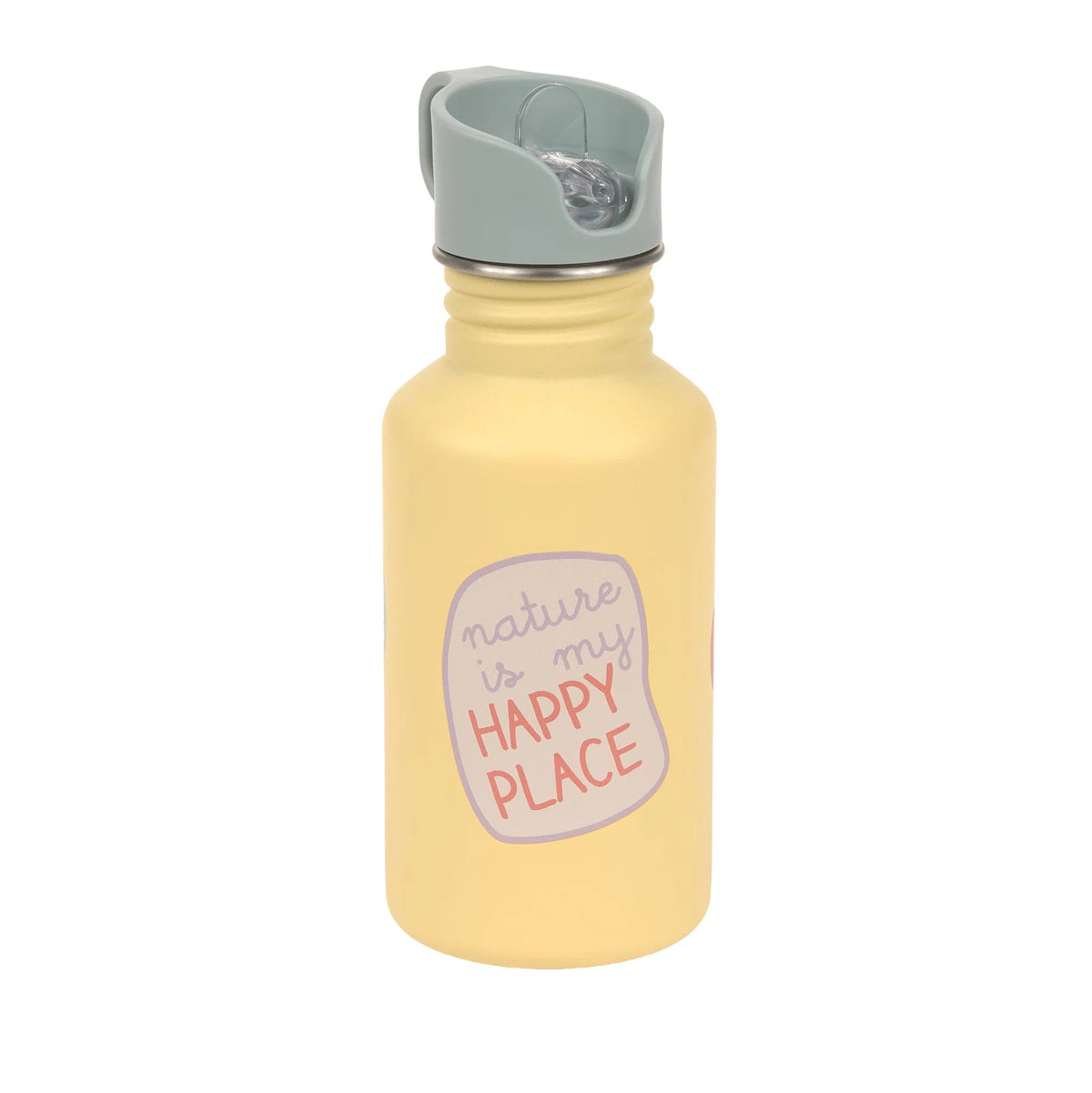 Lässig Edelstahl Kinder Trinkflasche 500 ml - Happy Trails, Blume