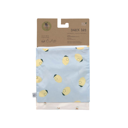 Lässig Frühstücksbeutel (2 Stk) - Snack Bag, Happy Fruits, Zitrone