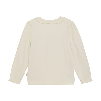 Minymo Langarmshirt mit Rüschenkragen
