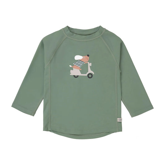 Lässig UV Shirt Kinder Langarm - Hund, Grün