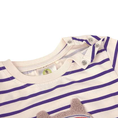 Lässig Kinder T-Shirt - Bio Baumwolle, Katze Gestreift GOTS