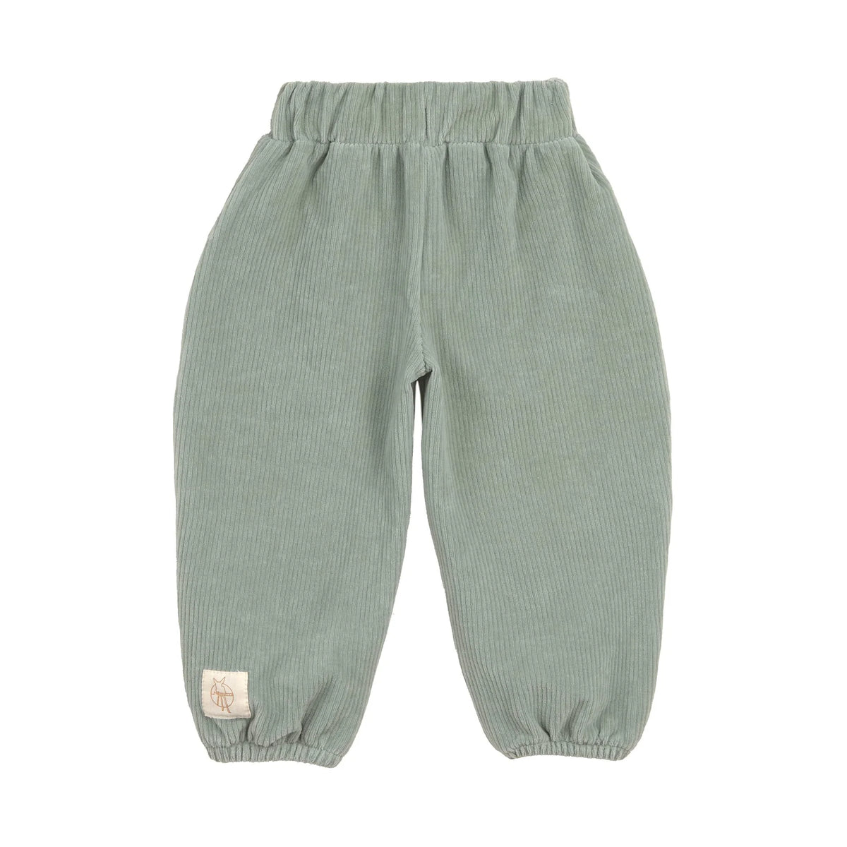 Lässig Kinder Hose Cord - Bio Baumwolle, Skateboard Granit Grün GOTS