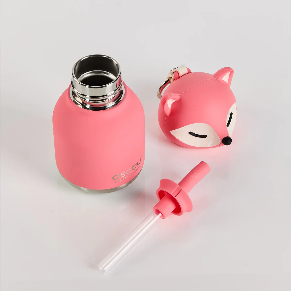 Asobu Trinkflasche Mini Bestie Aurora The Mini Fox mit Schlüsselring