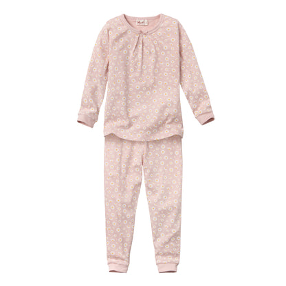 People Wear Organic Pyjama in rosa mit Motiv "Gänseblümchen" GOTS