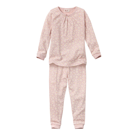 People Wear Organic Pyjama in rosa mit Motiv "Gänseblümchen" GOTS