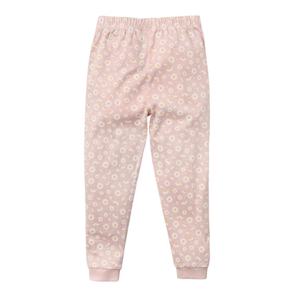 People Wear Organic Pyjama in rosa mit Motiv "Gänseblümchen" GOTS