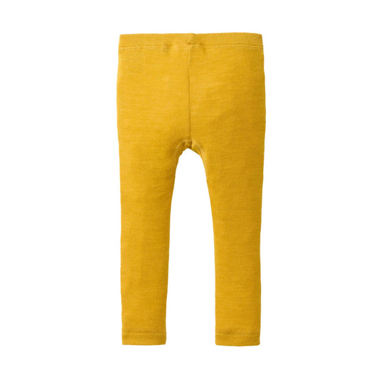 People Wear Organic Wolle/Seide Leggings senfgelb GOTS