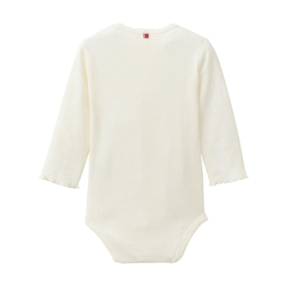 People Wear Organic Body Langarm mit Häkel- und Kräuselkante GOTS
