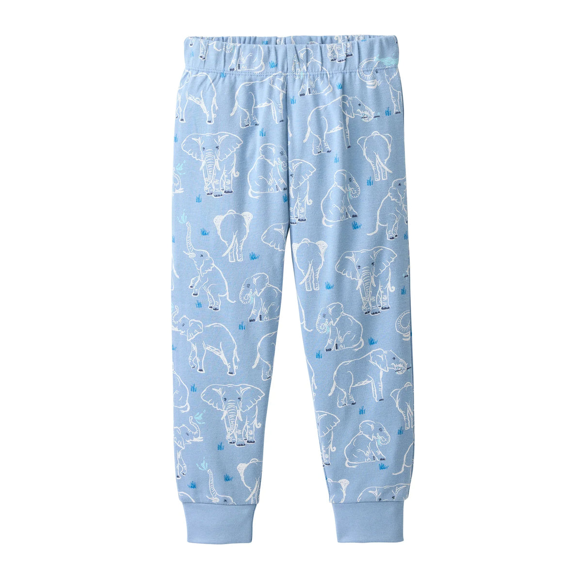 People Wear Organic Schlafanzug mit Elefantenprint GOTS