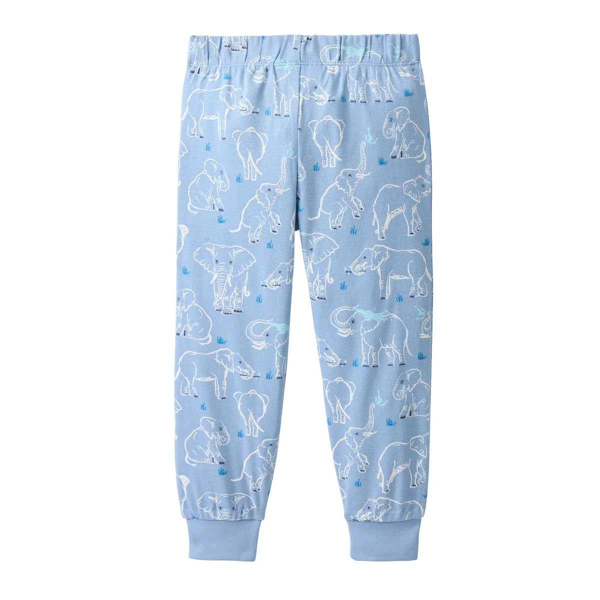 People Wear Organic Schlafanzug mit Elefantenprint GOTS