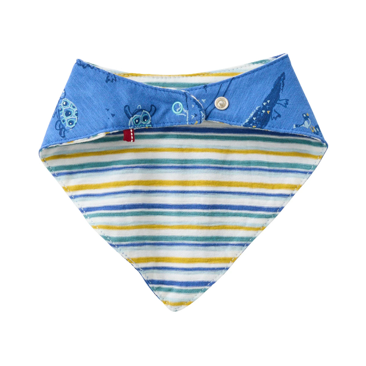 People Wear Organic Dreieckstuch zum Wenden "Wassertiere" GOTS