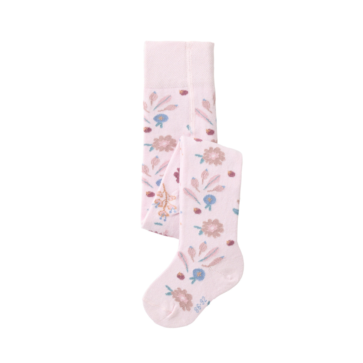Peopel Wear Organic Strumpfhose,  rosa gemustert "Blumen", Bio-Baumwolle