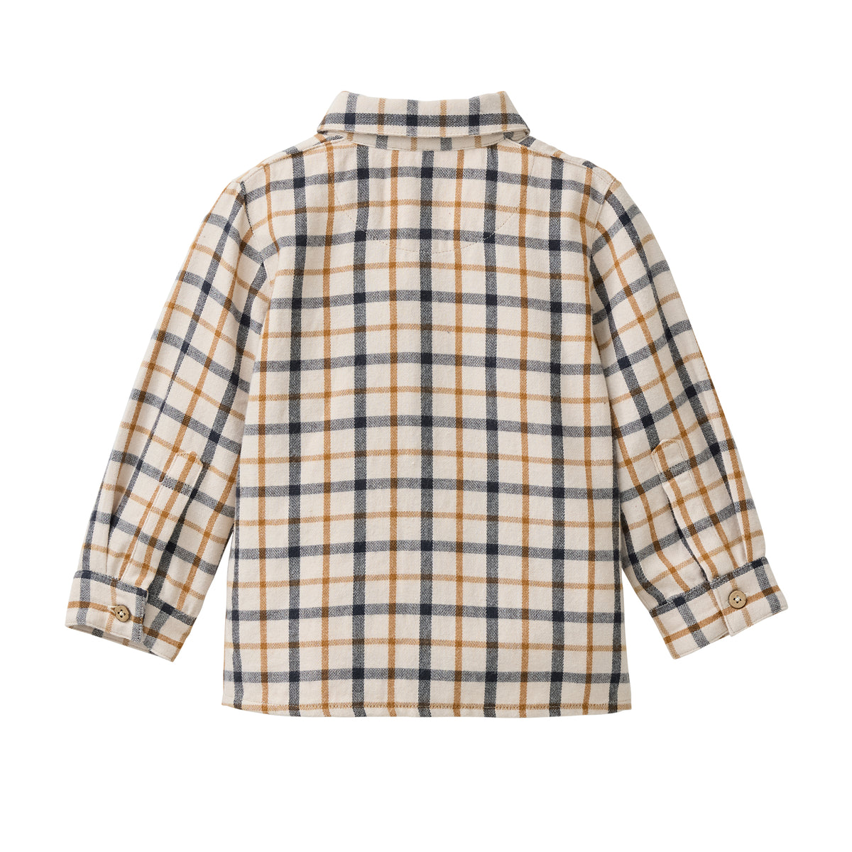 People Wear Organic Flanell Hemd, beige kariert, Bio-Baumwolle GOTS