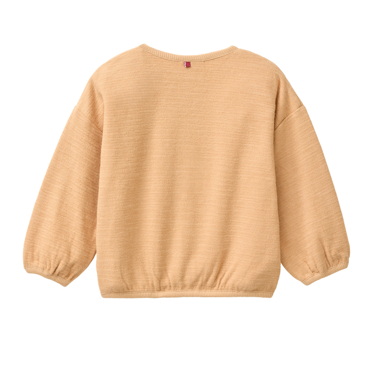 People Wear Organic Sweat Pullover in honiggelb uni mit Motiv"we are friends"